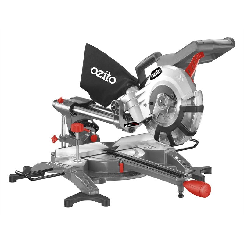 Ozito 1800W 210mm Double Bevel Slide Compound Mitre Saw (5243301363864)