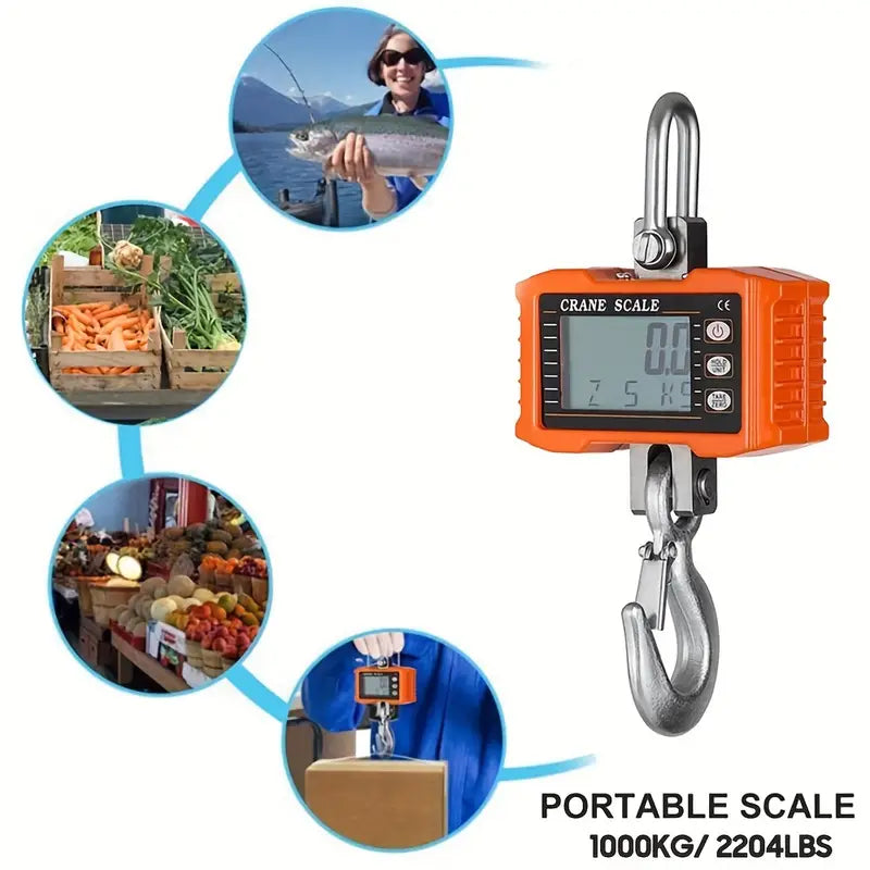 Heavy Duty Mini Crane Scale Farm Outdoor Meat Hanging Scale Weight Scale