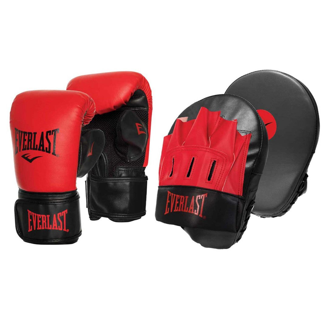 Sports Everlast Tempo Boxing Glove & Mitt Combo Red/Black S/M Bag