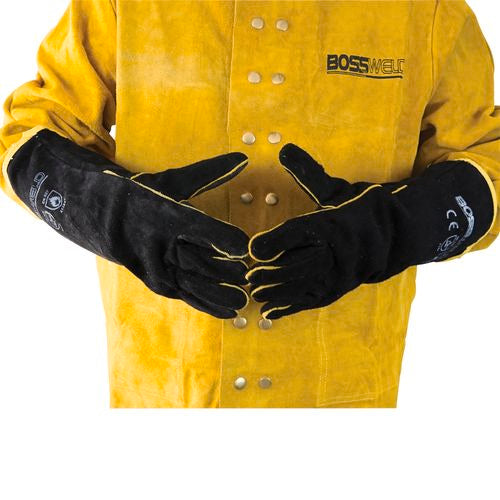 16" Black & Gold Welding Gloves (7052701499544)