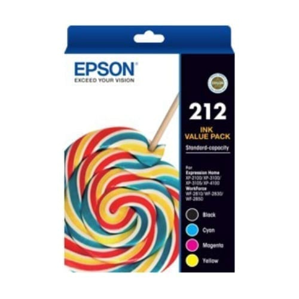 212 Epson Std Capacity Ink Cartridge Value Pack 212VP Genuine (7006084071576)