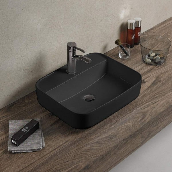 VOGUE Vessel Basin 505mm Matte Black (4099256352804)