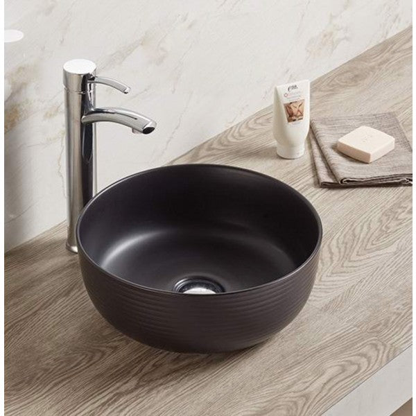 VOGUE Vessel Basin 358mm Matte Black (4099248848932)