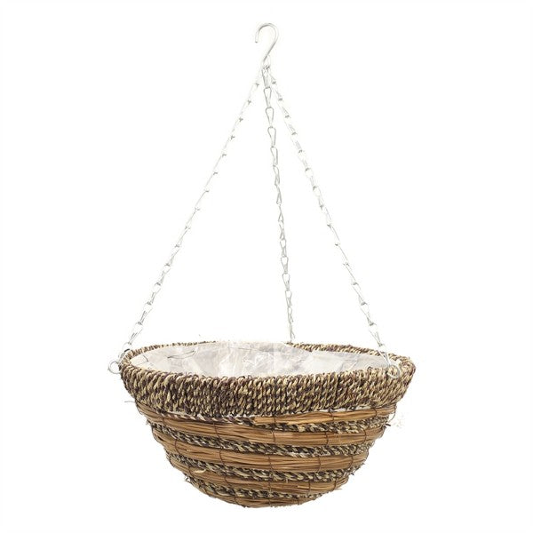 35cm Seville Hanging Basket (Woven with liner) (6031868788888)