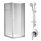 ARCO Square Shower, Eco Shower Mixer, Single Function Slide Set Combo Deal (4099163717668)