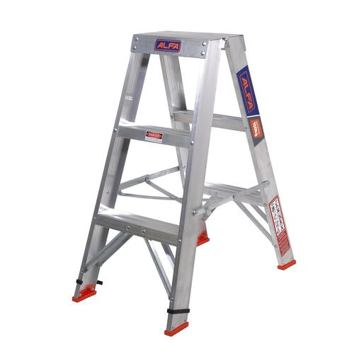 0.9m 150kg Double Sided Aluminium Step Ladder (6780095037592)