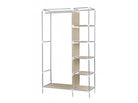 Beige Portable Double Wardrobe Foldable Clothes Storage (Small) (4620644122681)