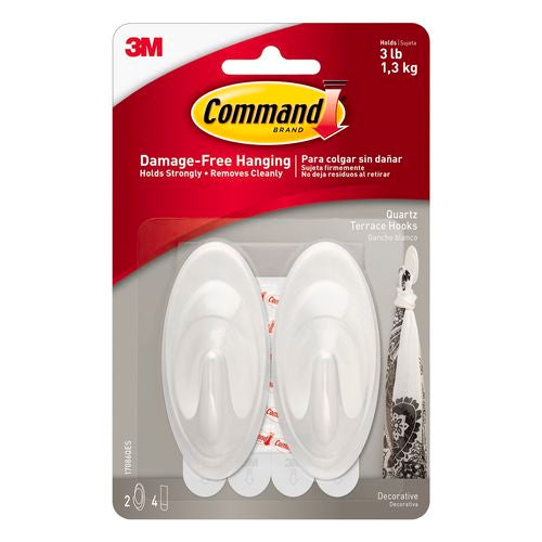 Command™ Medium Quartz Terrace Hook (6903975477400)