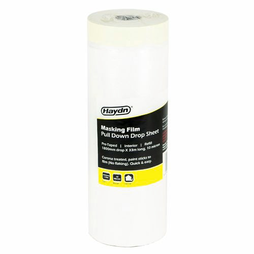 Haydn 1800mm x 33m 10 Micron Pre-Taped Interior Masking Film (6943374803096)