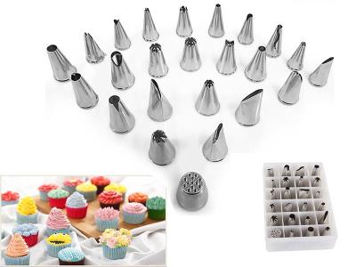 Icing Cream Piping Stainless Steel Nozzles 24pcs (7039875023000)