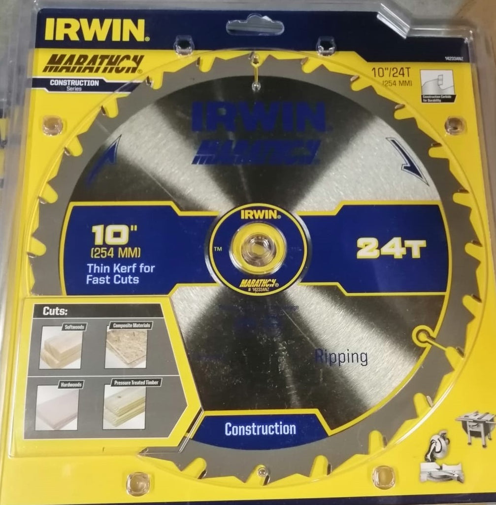 Irwin Circular Saw Blade 254mm (10") 24T (6839675977880)