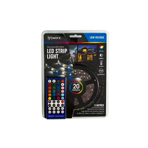 Lytworx RGB And White LED 3m Strip Light with Colour Changing LED (6968969920664)