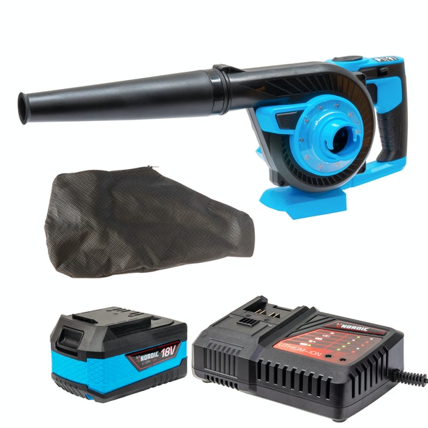 Nordik 18v Li-ion Cordless Blower / Vacuum Combo Kit with 4.0ah Battery & Charger (6291775258776)