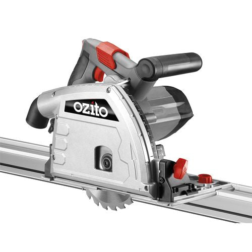 Ozito 165mm 1200W Plunge Track Saw Kit - (2 x 700mm guide rails & clamps included) (6864554164376)