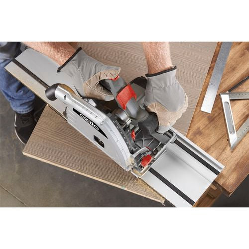 Ozito 165mm 1200W Plunge Track Saw Kit - (2 x 700mm guide rails & clamps included) (6864554164376)