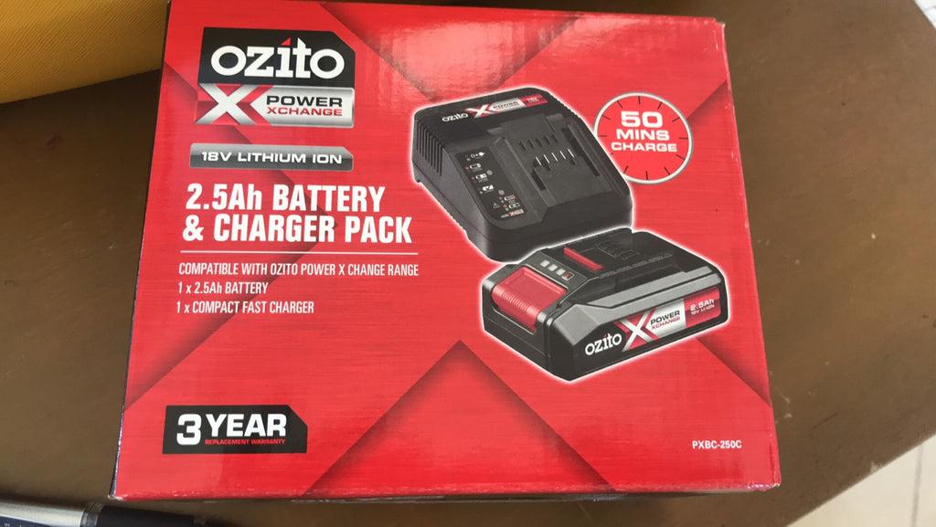 Ozito Power X Change 18V 2.5Ah Battery And Charger Pack (6590228365464)
