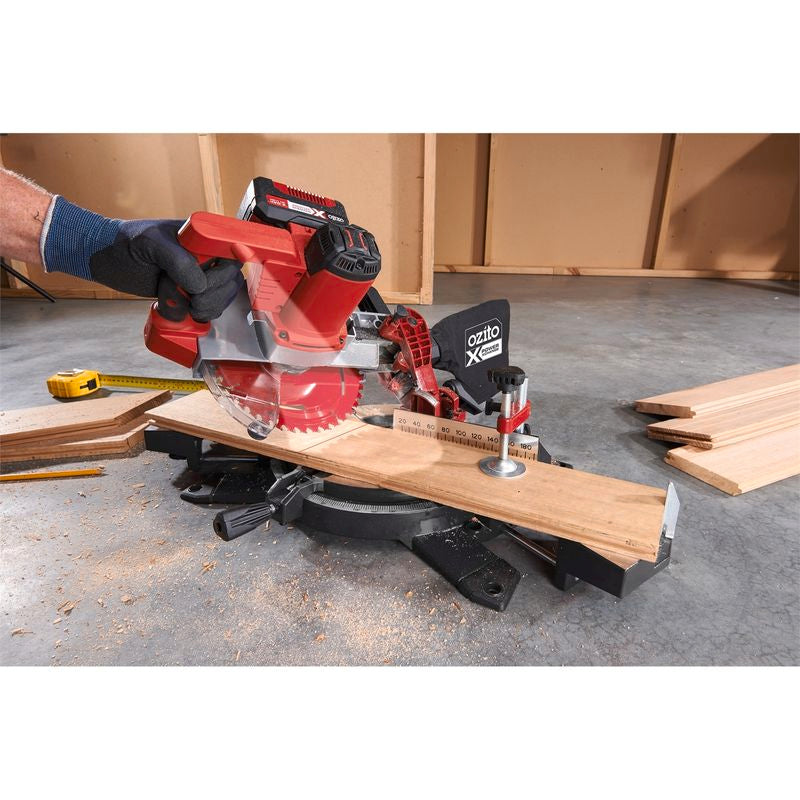 Ozito cordless drop saw hot sale