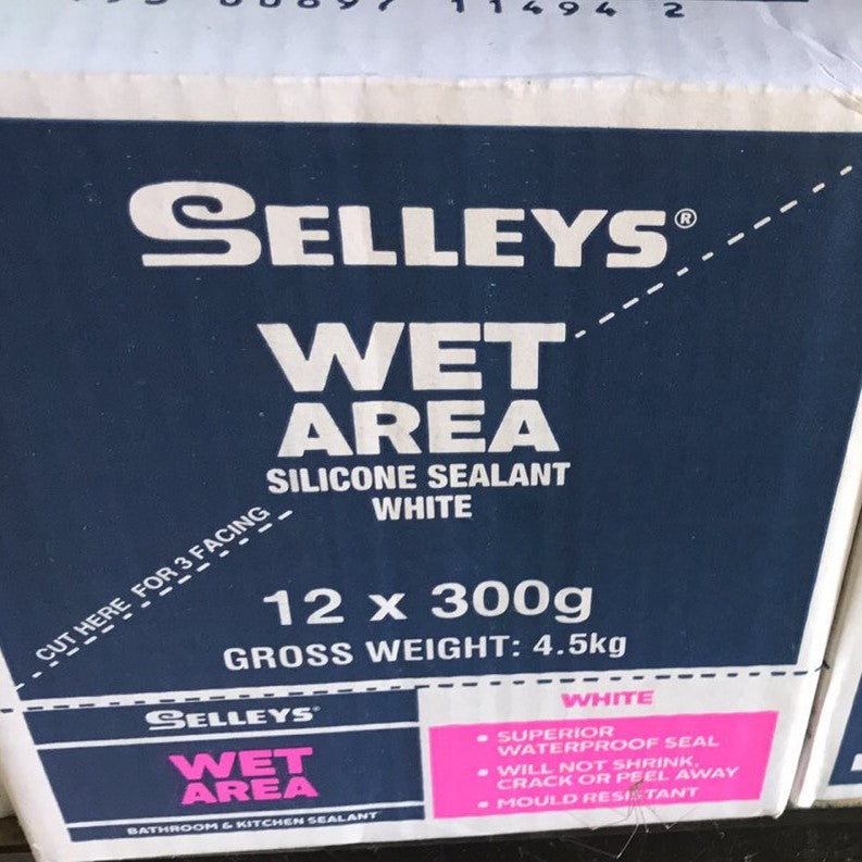 Selleys 300g White Wet Area - 12 x 300g Box (5673616113816)