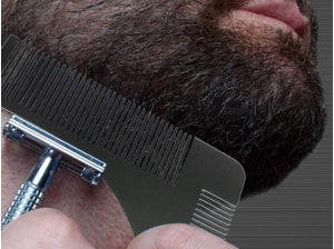 Stainless Steel Beard Styling and Shaping Template Comb (4622719942713)