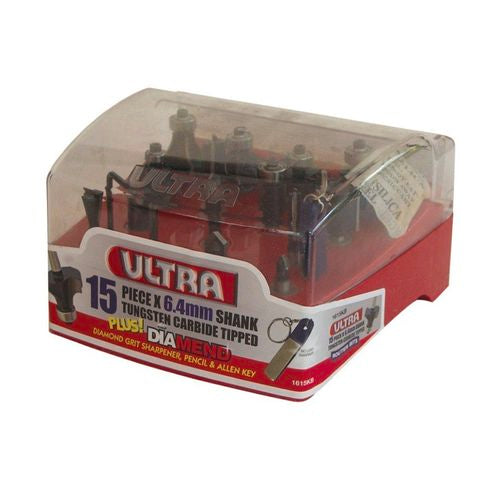 Ultra 15 Piece Ultra Router Bit Kit (6910422384792)