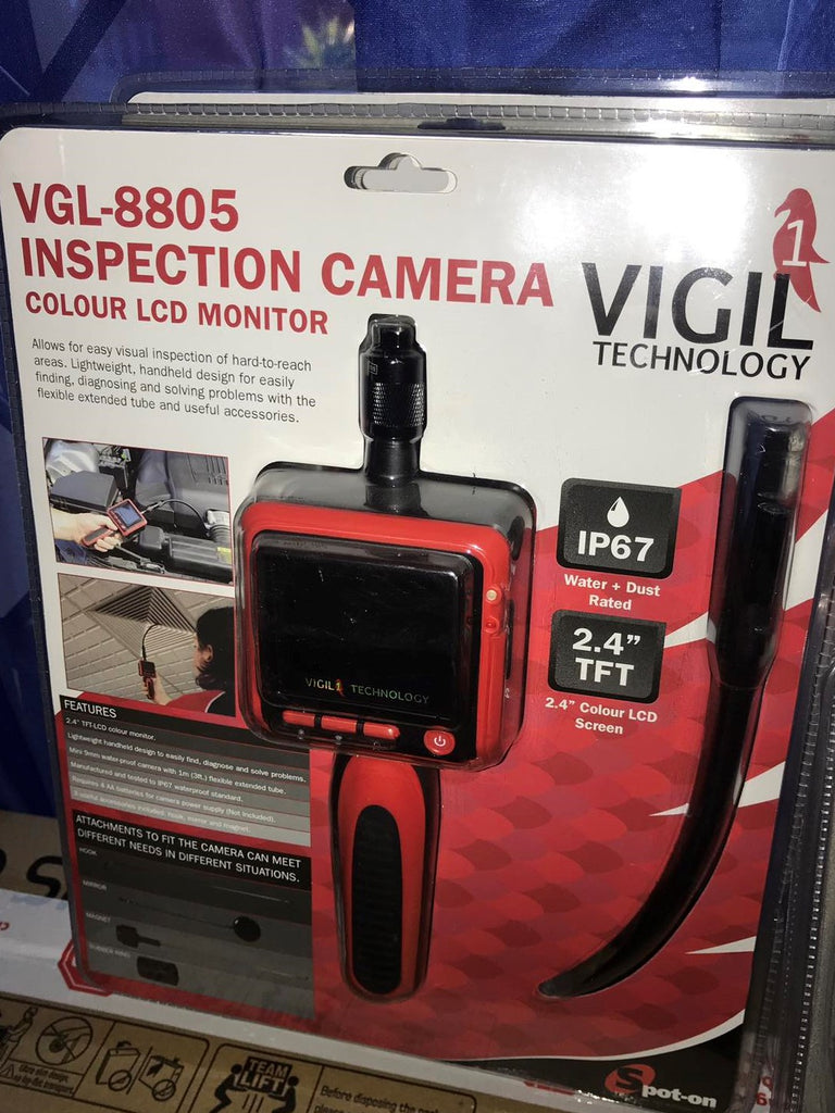 VGL Inspection Light Camera 1meter, 2.4'' Color Screen (5512354529432)