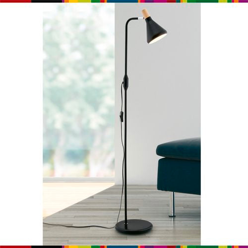 Verve Design Black Mateo Floor Lamp (Includes Bulb) (6917038932120)