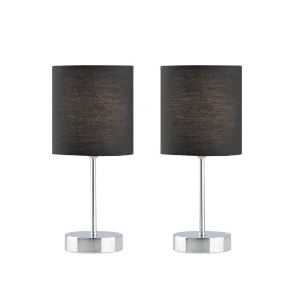 Verve Design Black MiaCEA Touch Table Lamp - 2 Pack (Includes Bulb) (6025047244952)