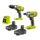 Ryobi 18V ONE+ 2 Piece Combo Kit (4099318644772)